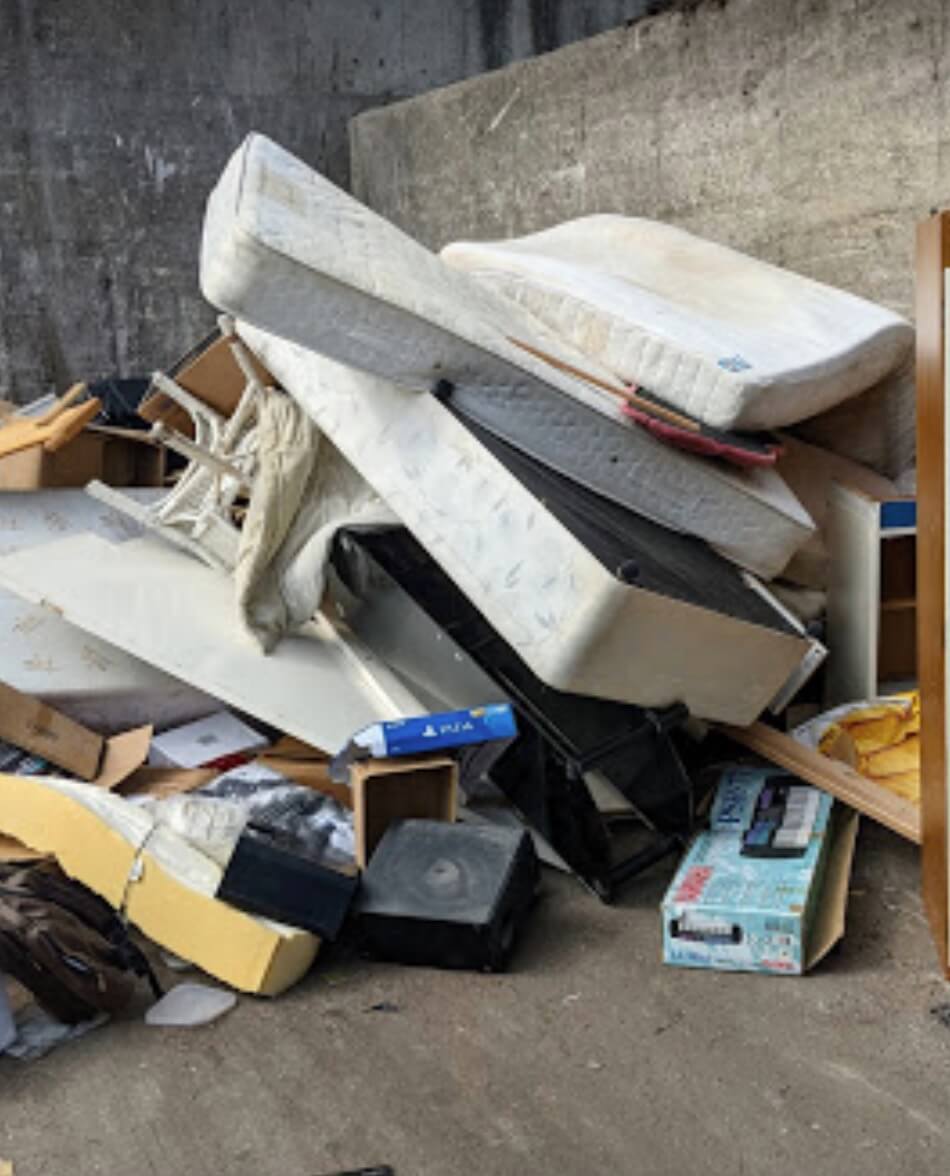 cleansweep-mere-green9 Mattresses piled high outside a Mere Green property